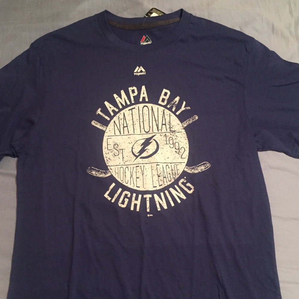 Tampa Bay Lightning Majestic Tee Large *New*